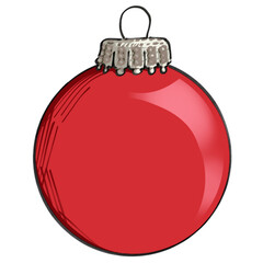 red christmas ball