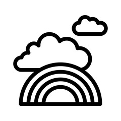 Colorful Rainbow line icon