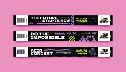 Vibrant Concert Tickets Design