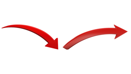 Dynamic Red Arrows Illustrating Direction and Flow 