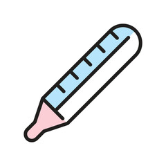 Thermometer icon, vector illustration, filled style, best used for web