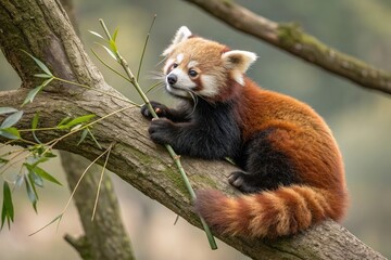 Fototapeta premium A cute red panda