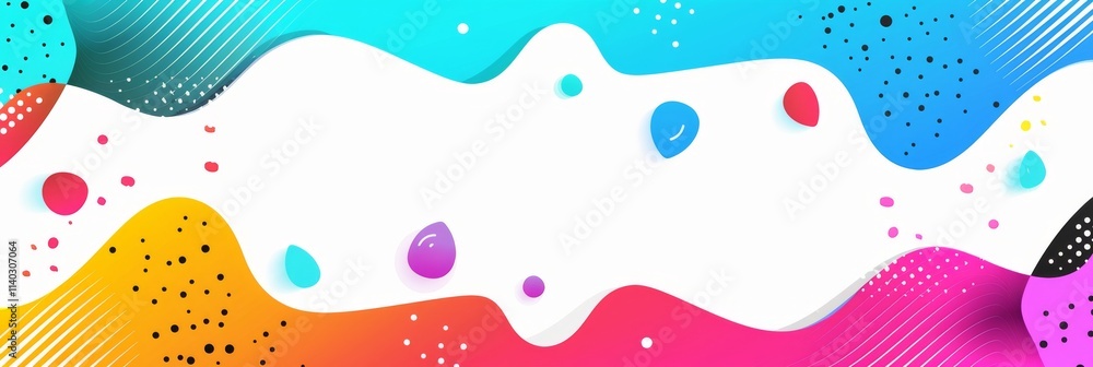 Poster colorful vector background with abstract shapes and splashes, on a white background. vector illustra