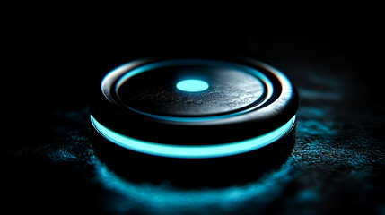 Futuristic glowing button.