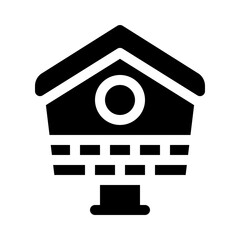 Birdhouse glyph icon