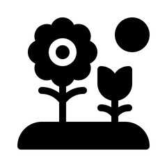 Flower glyph icon