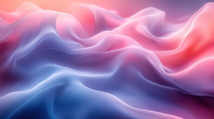 Obraz premium Abstract pastel pink and blue waves.