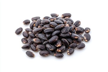 Obraz premium Isolated top view of a heap of Job s tears on a white backdrop