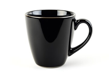 Black coffee cup on a white background