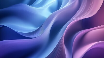 Obraz premium Abstract Purple and Blue Swirling Waves: A Digital Art Piece
