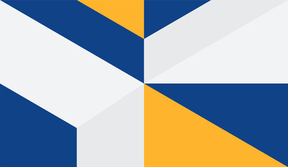 Blue and yellow abstract geometric background vector illustration