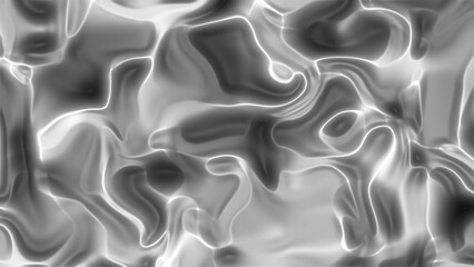 Obraz premium Fluid grayscale swirls form abstract shiny patterns. Suitable for backgrounds, branding, print designs, and modern art concepts. Great for design projects.