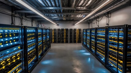 Cryptocurrency mining farm for bitcoin and altcoins mining