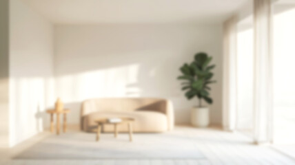 Blurry living room space with defocused effect.