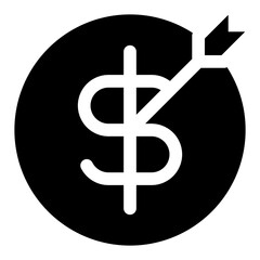 Target Vector, Icon Or Logo Sign Isolated Symbol Illustration Glyph Icon