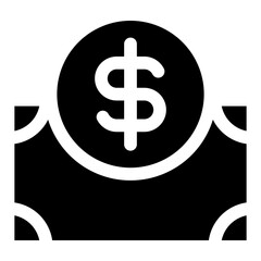 Cash Vector, Icon Or Logo Sign Isolated Symbol Illustration Glyph Icon