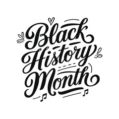 Black History Month Typography Design