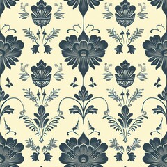 Fototapeta premium Seamless decorative vintage and stylish ornaments pattern