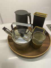 teaware on a tray