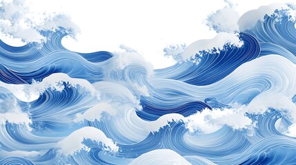 Calming Rhythms Illustration Featuring Soft Waves and Harmonious Abstract Patterns