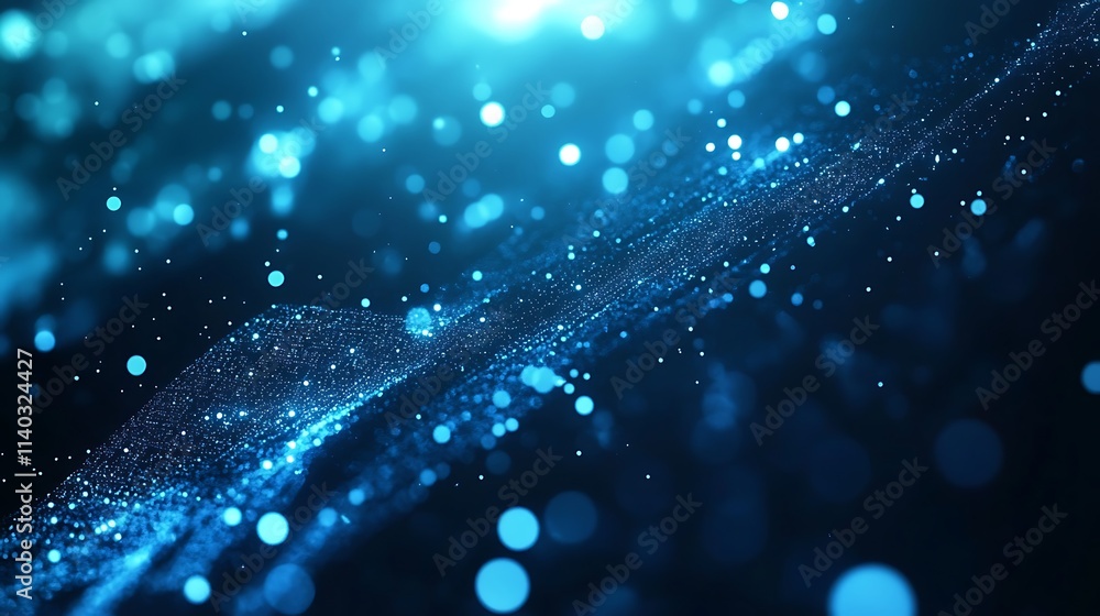 Poster technology themed background with ample copy space in blue tones, ideal for modern business and tech