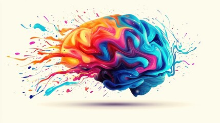 Vibrant and Captivating Brain Illustration