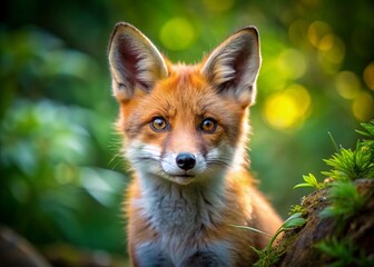 Fototapeta premium Cute Fox Wallpaper: Adorable Fox Photos for Desktop & Mobile Backgrounds