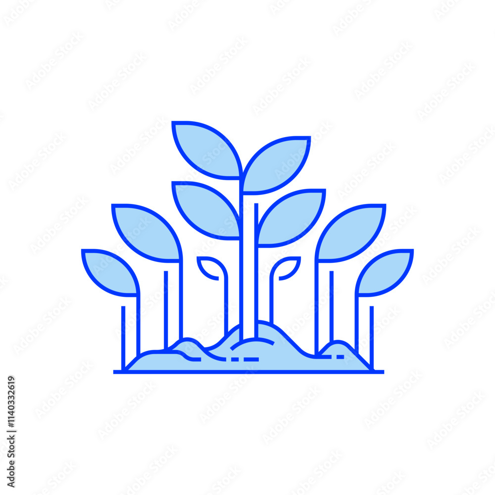 Poster seedling line icon. linear style sign for mobile concept and web design. outline vector icon.