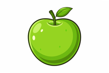 green apple with drops