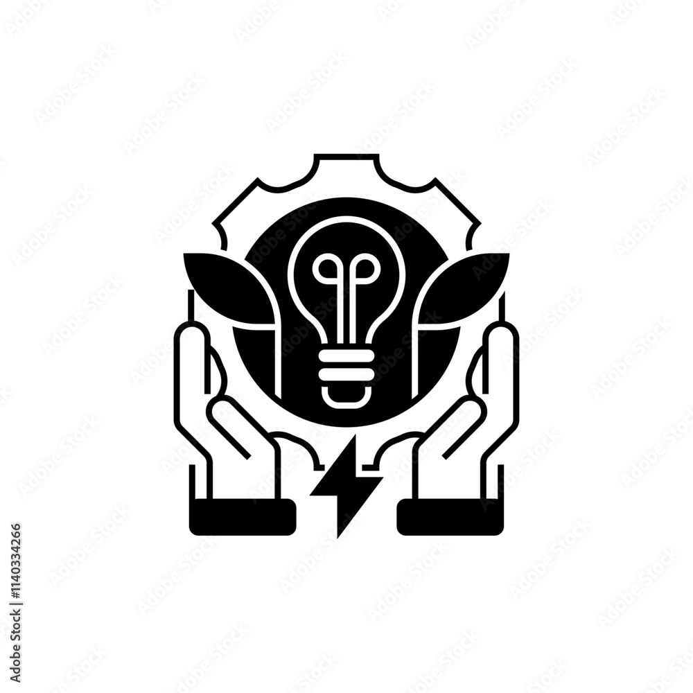 Poster energy efficiency line icon. linear style sign for mobile concept and web design. outline vector ico