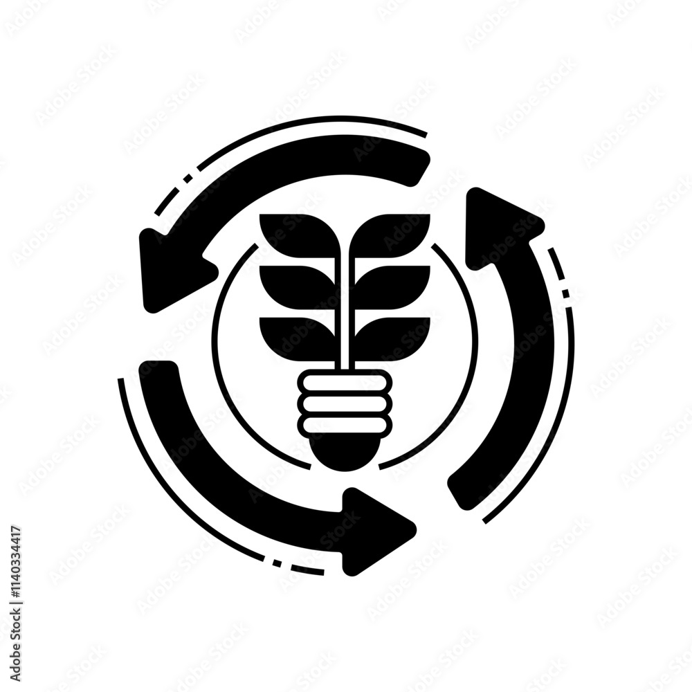 Poster renewable energy line icon. linear style sign for mobile concept and web design. outline vector icon