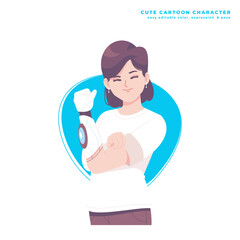robotic prosthetic arm technology cute cartoon character