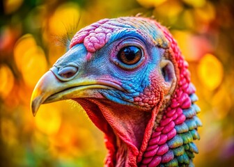 Cute Turkey Face Clipart, Thanksgiving Turkey Portrait, Funny Bird Illustration, Cartoon Turkey Head, Pilgrim Bird Image