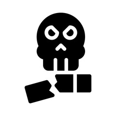 Skull glyph icon