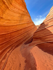 Desert wave trail hike in Arizona, USA