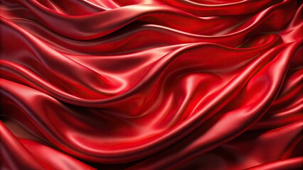 Obraz premium Smooth silk and satin textile background with red waves low angle