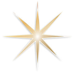 Christmas star ornament, golden.