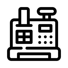 cash register line icon