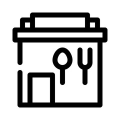 food court line icon