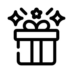 gift box line icon