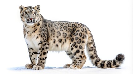 Fototapeta premium snow leopard isolated on white background