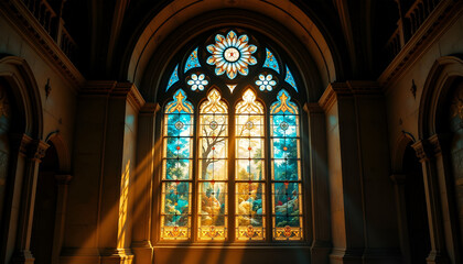 Stained Glass Window Sunlight Architecture Art Interior Cathedral Building Religious Artwork
