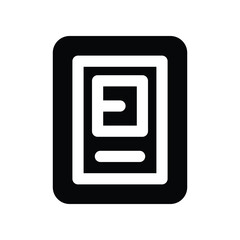 Tablet icon. vector glyph icon for your website, mobile, presentation, and logo design.