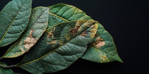 Diseased guava leaves depict the impact of environmental factors on plant health, showcasing the effects of disorders in nature and highlighting the significance of diseased guava leaves in
