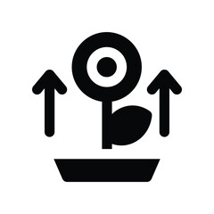 Growth icon. vector glyph icon for your website, mobile, presentation, and logo design.
