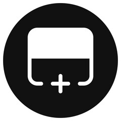 Fototapeta premium Editable add row below vector icon. Part of a big icon set family. Perfect for web and app interfaces, presentations, infographics, etc