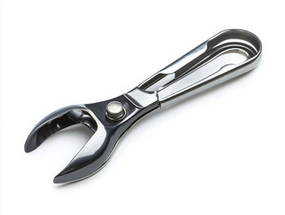 Obraz premium Metal can opener, isolated on white background.