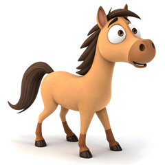 horse foal close-up stock image, isolated on a white background, horse foal
