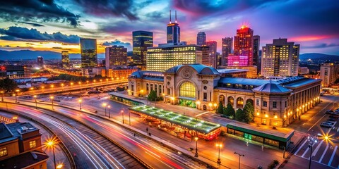 Denver Union Station Bokeh Photography: Stunning Night & Day Shots, Architectural Details, Cityscape Views