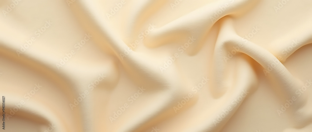 Poster a luxurious golden silk satin fabric with smooth texture and elegant pattern flowing in soft waves, 
